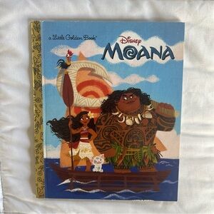 Disney’s Moana Little Golden Book by Laura Hitchcock 2016 Hard Cover
